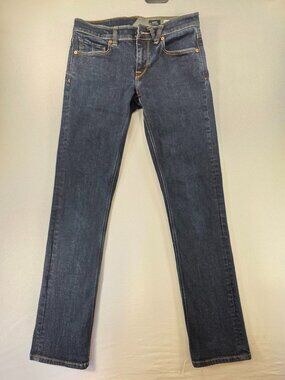 Volcom Vorta Slim Straight Jeans Mens 29 Blue Denim Stretch Regular Fit NWOT